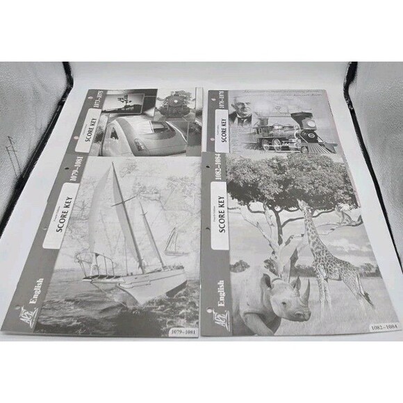 ACE School Of Tomorrow English Paces 1077-1084 & Score Keys 1073-1084 7th Grade - Picture 4 of 10